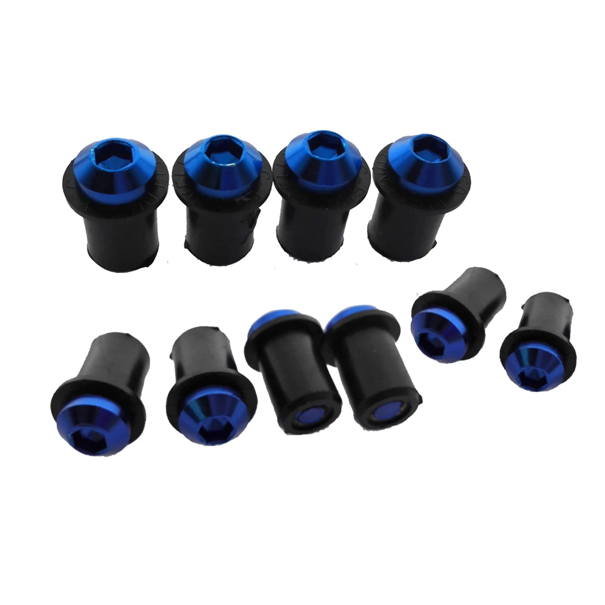 Alluminio universale 10 pz M5 x 18mm moto parabrezza bullone parabrezza viti dado di fissaggio per Suzuki Kawasaki Yamaha Ducati