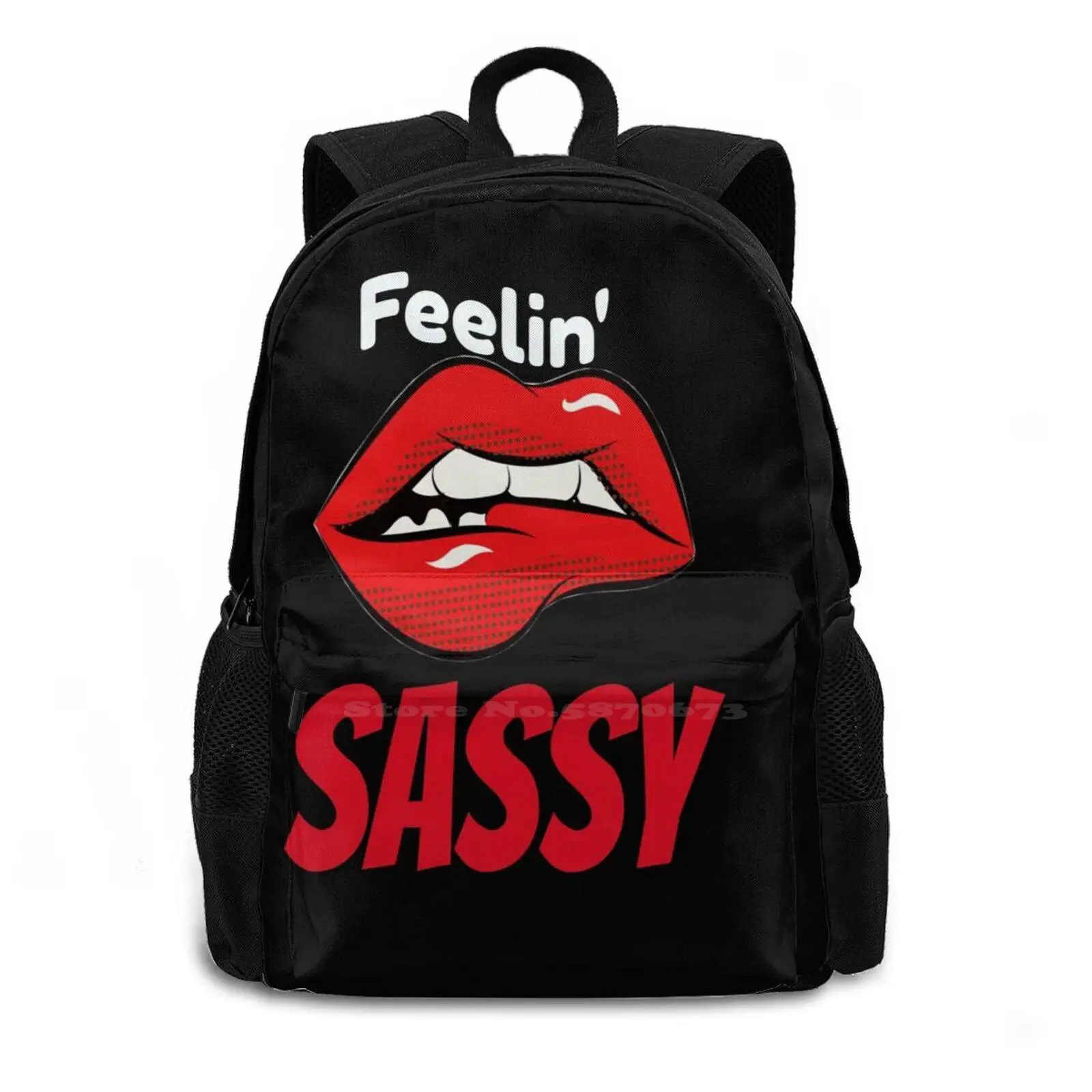 Feelin Sassy 498D Print Design Backpack Student Bag Sassy Mom Cool Funny