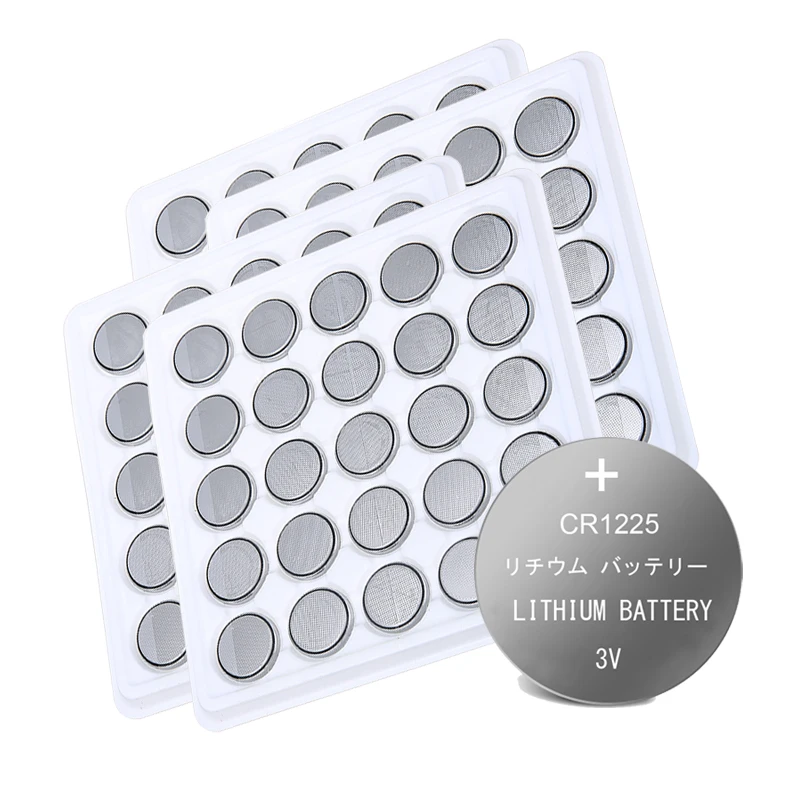 

100pcs 3v 3 Volt Lithium CR1225 Battery LM1225 BR1225 ECR1225 KCR1225 Watch Toys Calculators Button Coin Cells Battery