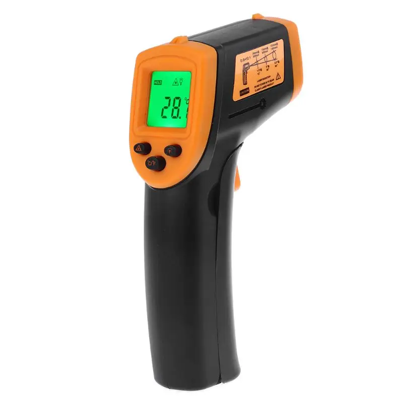 -50~600℃ -58~1122℉Digital Thermometer Pyrometer ℃/℉ High Temperature Meter HW600 Non-Contact Infrared IR Laser-Point Thermometer