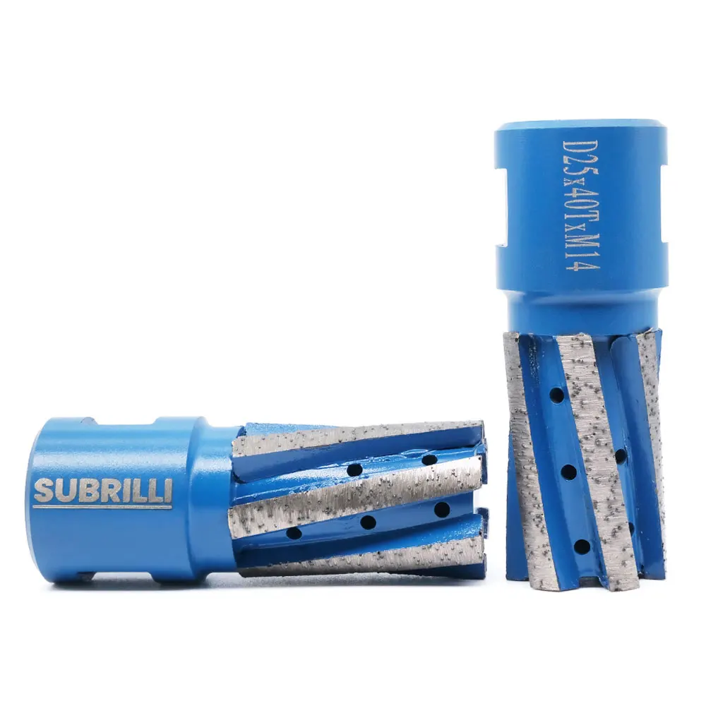 1 Inch Diamanten Vinger Bit Segment Boor Router Bit Bodem Slab Sink Hole Cutter Graniet Marmer Frees M14 & 5/8 "-11 Draad