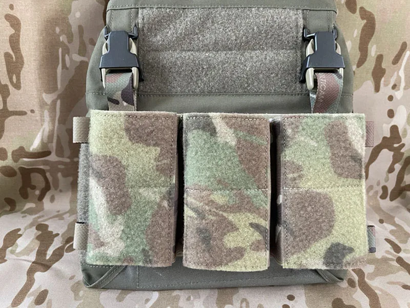 Porta cargadores triple 5,56mm para chaleco táctico elástico