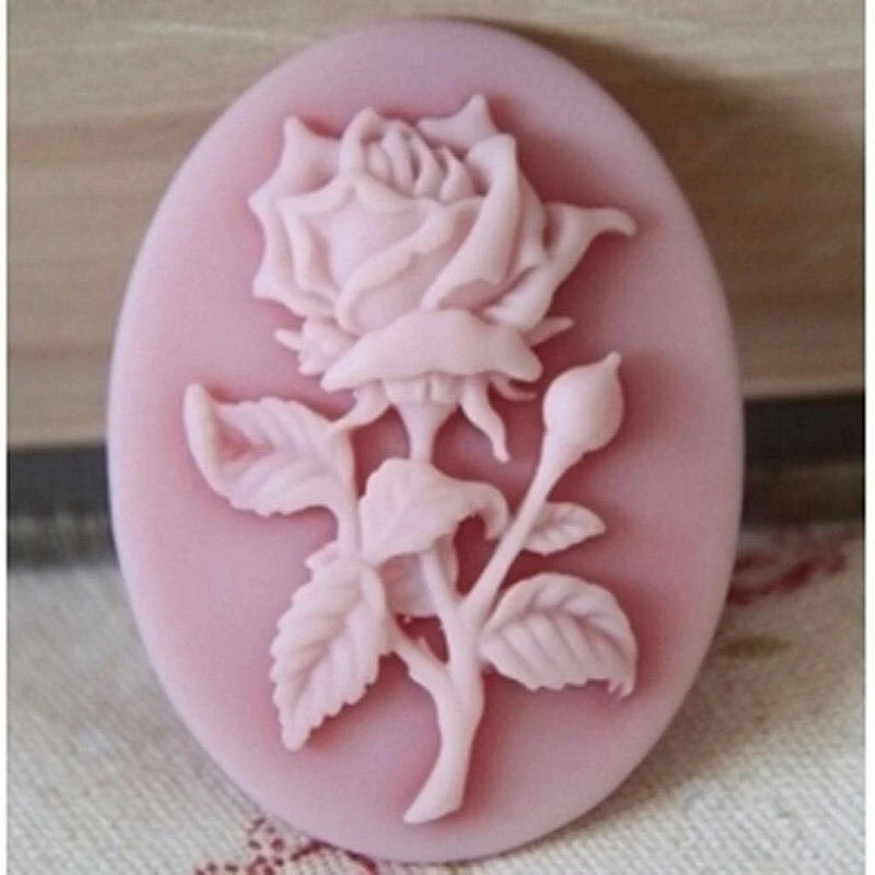 Mini Rose Flower Silicone Soap Mold DIY Aroma Candle Decorating Tools Chocolate Mould  for Valentine's Day Decoration Gift