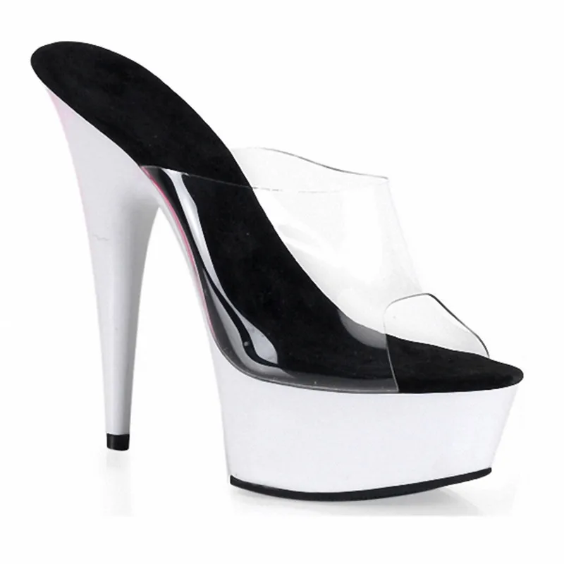 Summer  ladies Pumps Sexy 15cm thin Heels Platform Nightclub 5CM platforms Sandals woman Dance Shoes