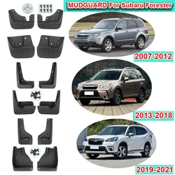Car Auto Mud Flaps For Subaru Forester 2007-2012 SH 2013-2018 SJ 2019 2020 2021 SK Mudguards Fender Splash Protector Accessories