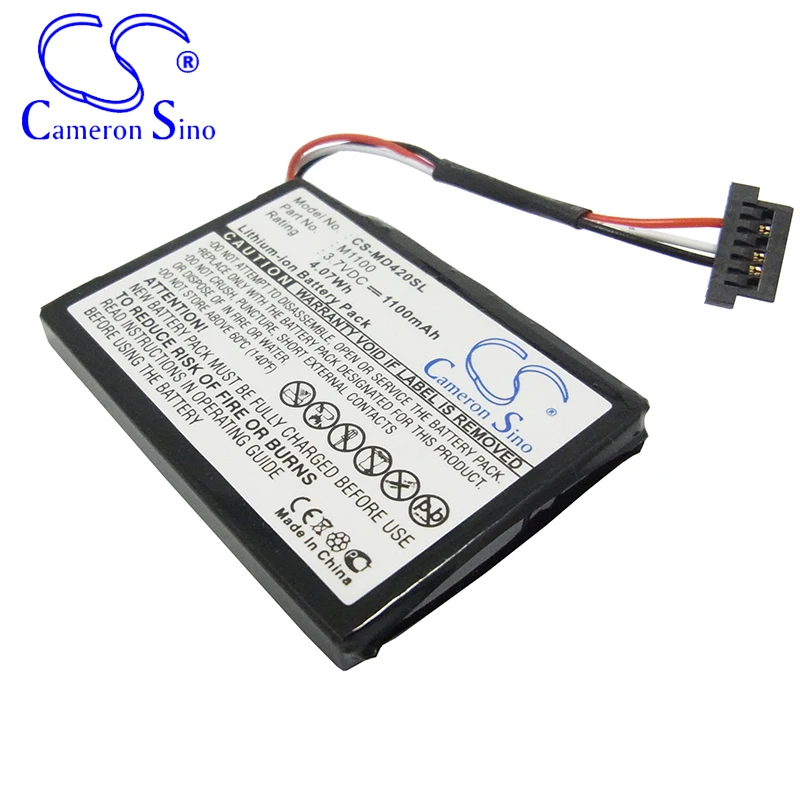 CameronSino Battery for Medion GoPal E4240 GoPal E4230 GoPal E4245 fits Medion M1100 GPS,Navigator battery 1100mAh 3.70V Li-ion