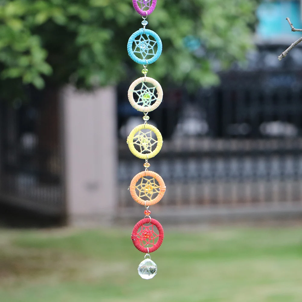 1PCS handmade suncatcher chakra Álom Fogójátékos vel 20mm Ólomkristályüveg Csillár golyós Prizma színei Rainbow Feng Shui Medál