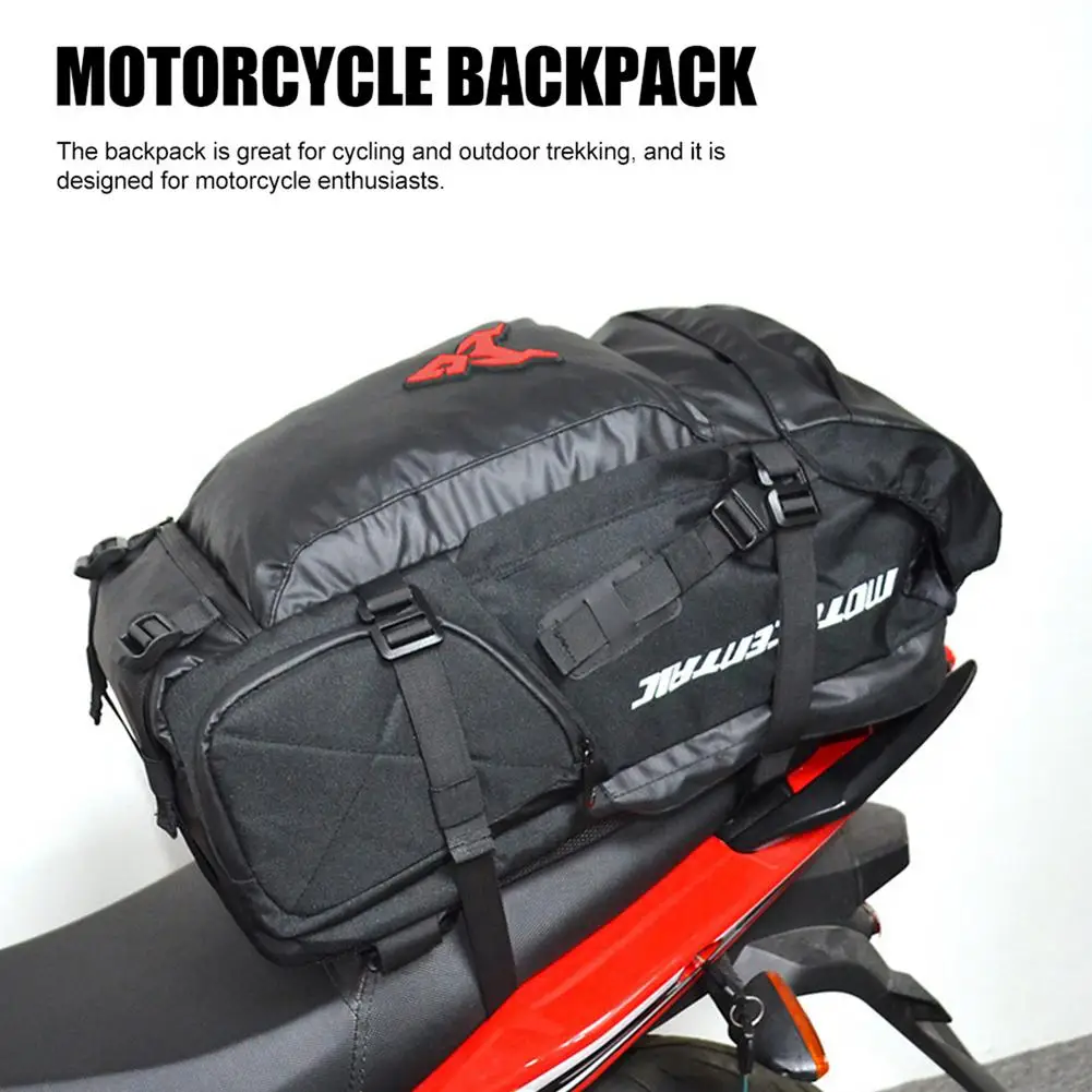 Motorcycle Backpack Waterproof Motorcycle Tail Bag Multifunction Motorcycle Rear Seat Bag High Capacity Helmet Bags