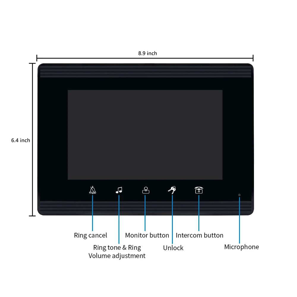 [Latest Upgrade Ver] 2/3/4/6 Units Apartment intercom Video Intercom system Ethernet Cable Connect, Single-Supply, ID Key Unlock