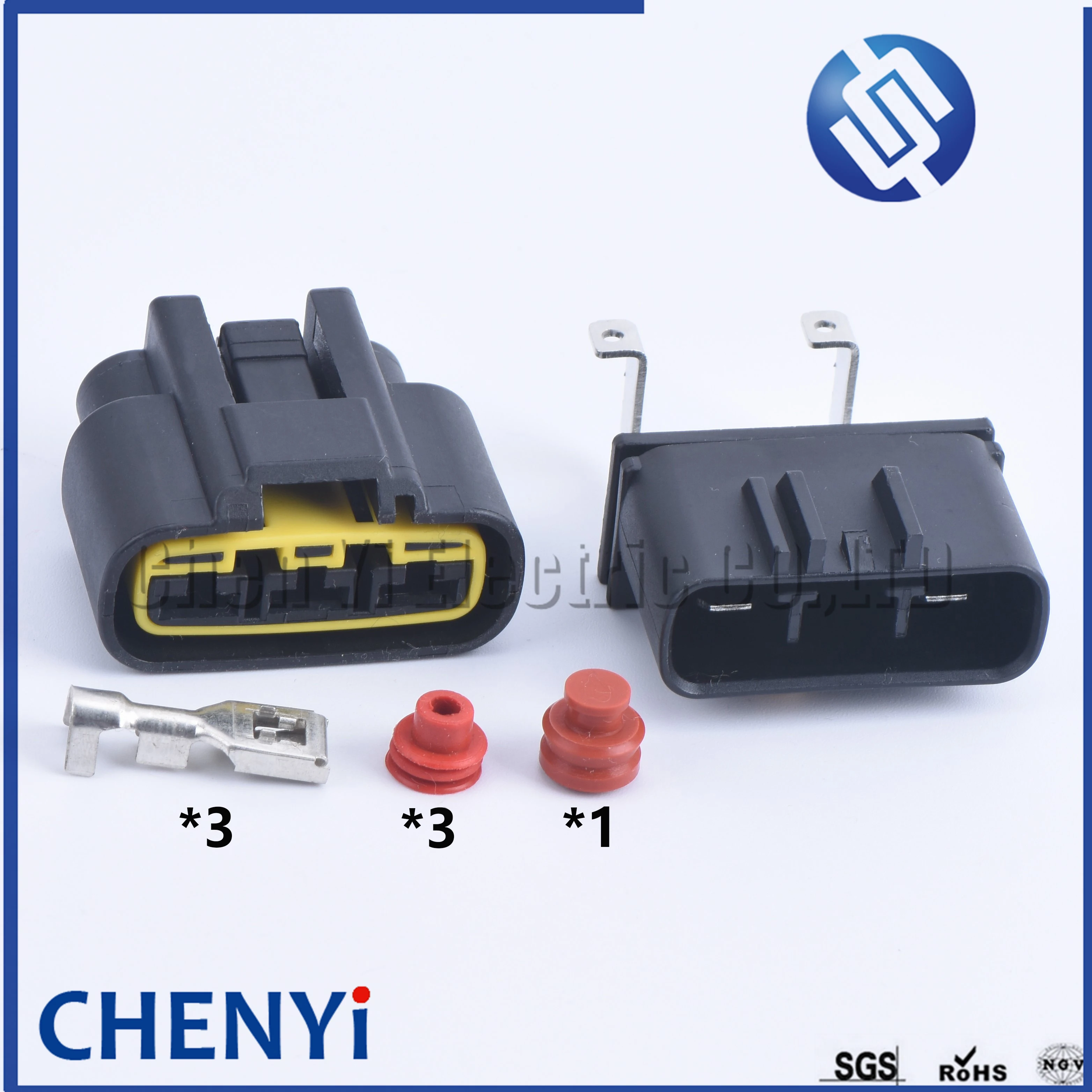 1 set 3 pin (6.3)male female waterproof auto connector automotive QLW 250 R Slot Wiring harness connector Power Cord QLW-3F-B