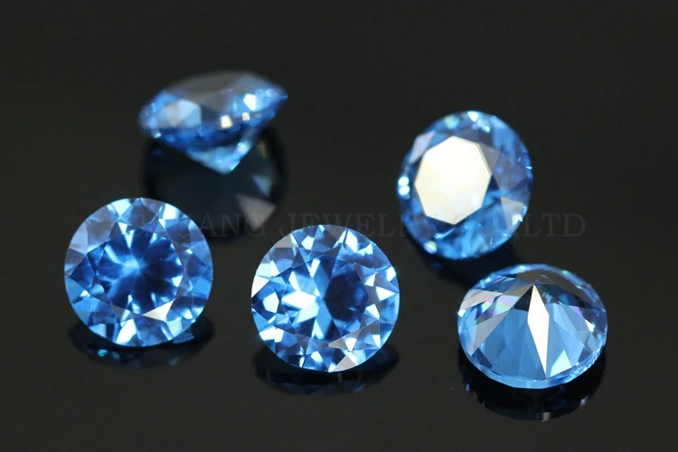 5A Synthetischer Spinell Grün-Blauer Stein Mehrfarbig 2,0~12mm Größe Runder Brillantschliff Für Schmuck – Detail 9