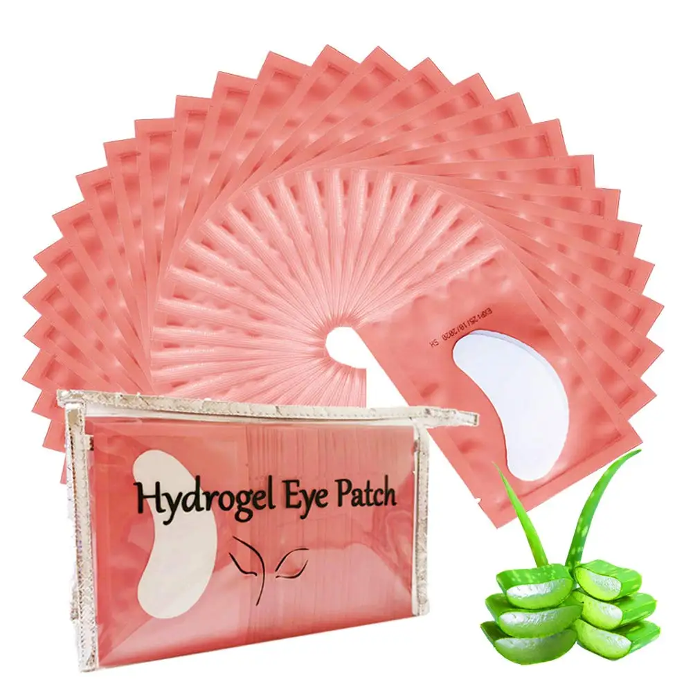 50/100 Pcs Eyelash Pad Gel Patch Grafting Eyelashes Under Eye Patches For Eyelash Extensions Paper Sticker Pink Green Gold Color