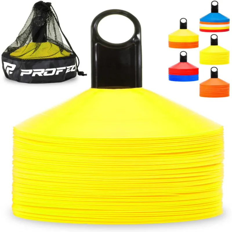 Soccer Cones (Set of 50) Agility Soccer Cones with Carry Bag and Holder for Training, Football, Kids, Sports, Field Cone Markers