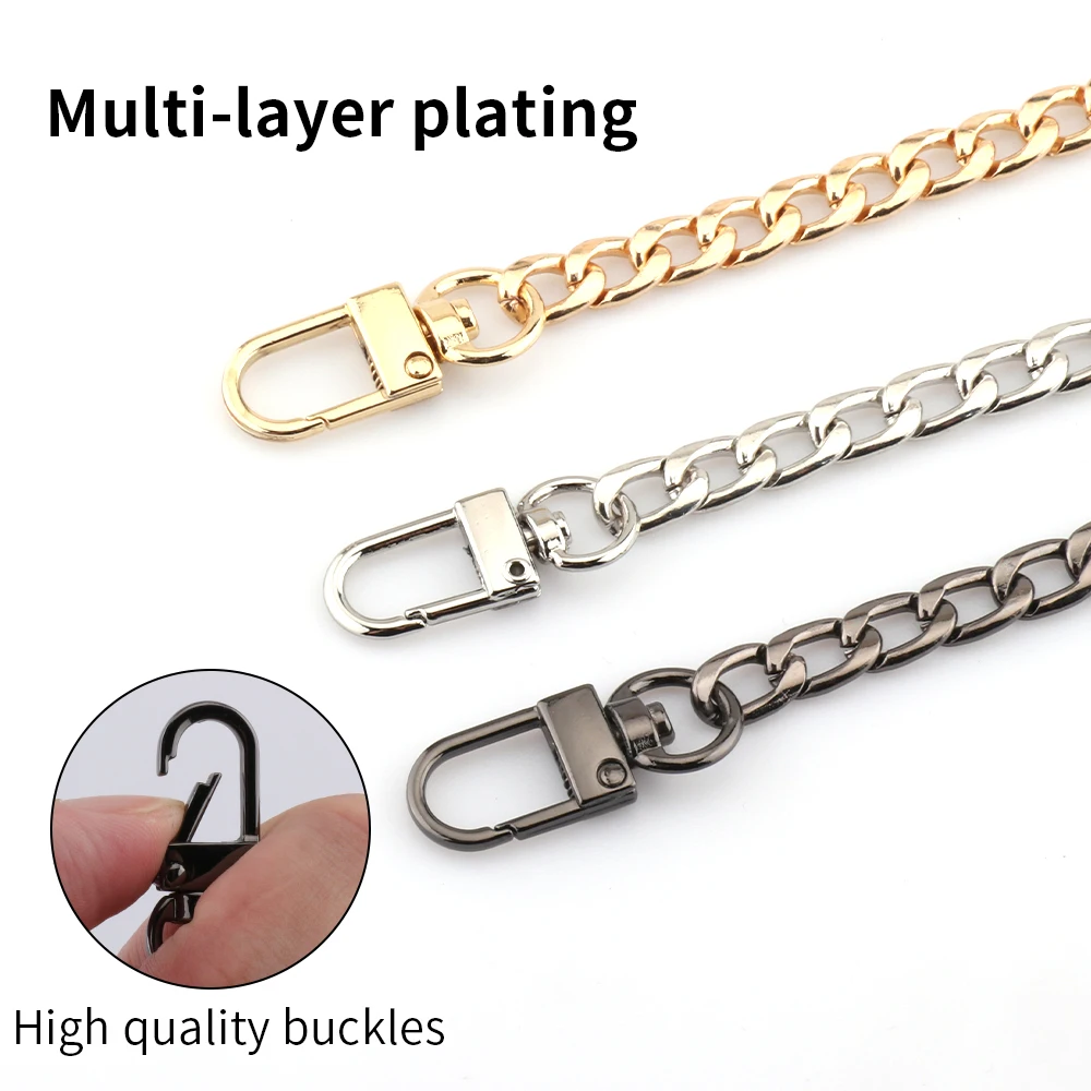 40-120cm Women Metal Gold chain Adornment Purse Straps Bag Parts Bags Chains Gold Belt Metal For Handbags chain mini accessories