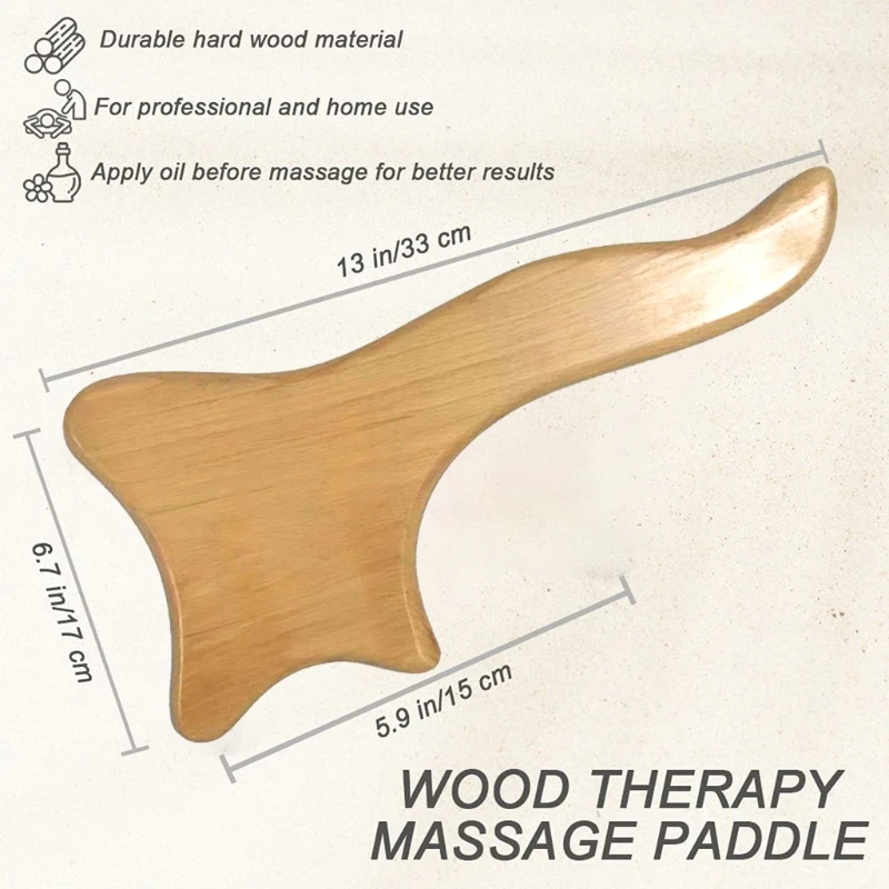

Деревянная лопатка для лимфодренажного массажа, ручное антицеллюлитное устройство для снятия мышечной боли, терапии мягких тканей