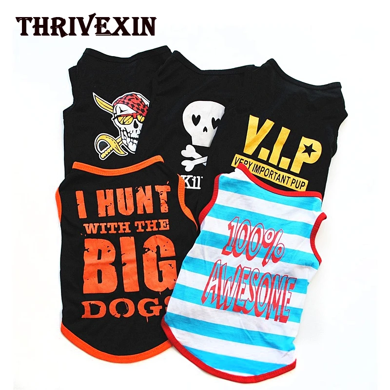 Pet Clothes Dog Vests T-Shirt Puppy Vest Style Thin Cotton Cool Breathable Vest Clothes French Bulldog Dog Clothes Dog Costume