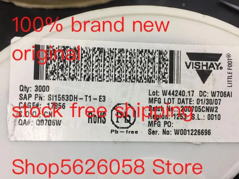 2PCS/LOT SI1563DH-T1-E3 SI1563DH-T1 SOT-363 100% new original freeshipping