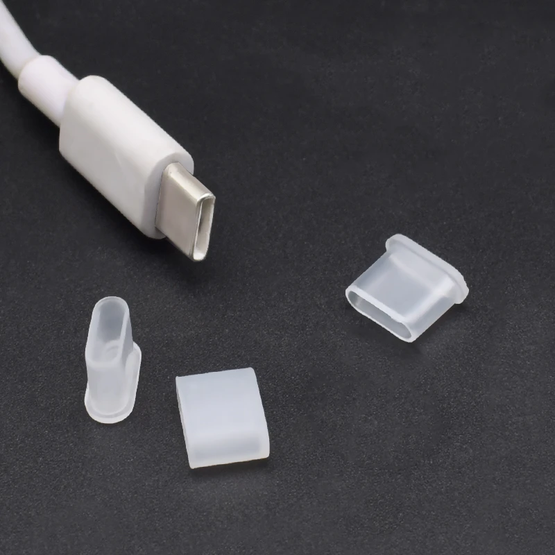 New Fashion 10PCS/lot USB Type-c Cable Case Shell Dust Plug for Cap Cover Charge Port for Type C Mobile Phone Accessories