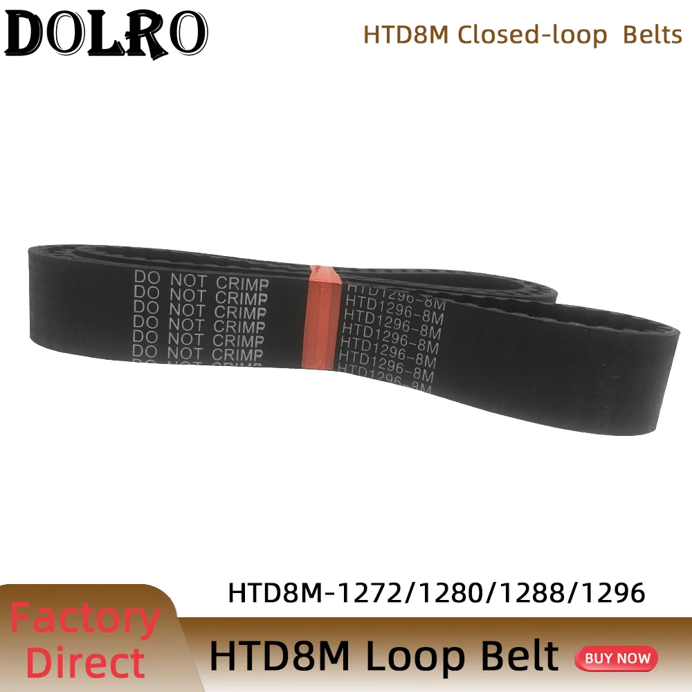 HTD 8M synchronous belt C=1272/1280/1288/1296width 15/20/25/30/40/50mm Teeth 159 160 161 162  HTD8M Timing Belt1272-8M 1280-8M