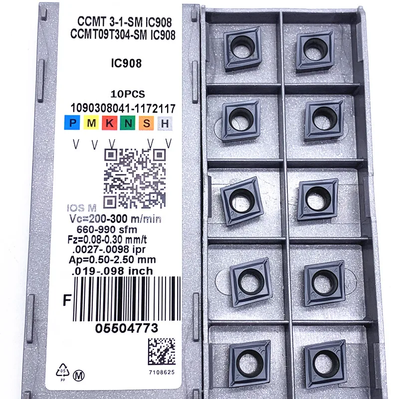 Płytka węglikowa CCMT09T304 CCMT09T308 SM IC907 IC908 toczenie wewnętrzne CCMT 09T304 09T30 8 części do tokarki CNC tokarka tokarka