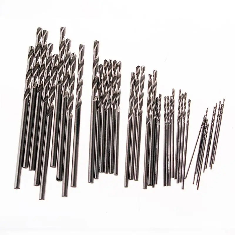 60pcs High Quality HSS straight shank twist drill 0.5-1.0 mm walnut vajra bodhi Pearl beads punch tiny little bit