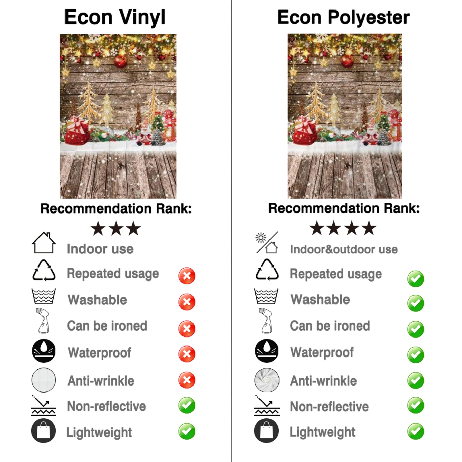 Funnytree Wood Background Christmas Xmas Winter Snow Baby Portrait Photo Studio Photography Backdrop Photobooth Photophone