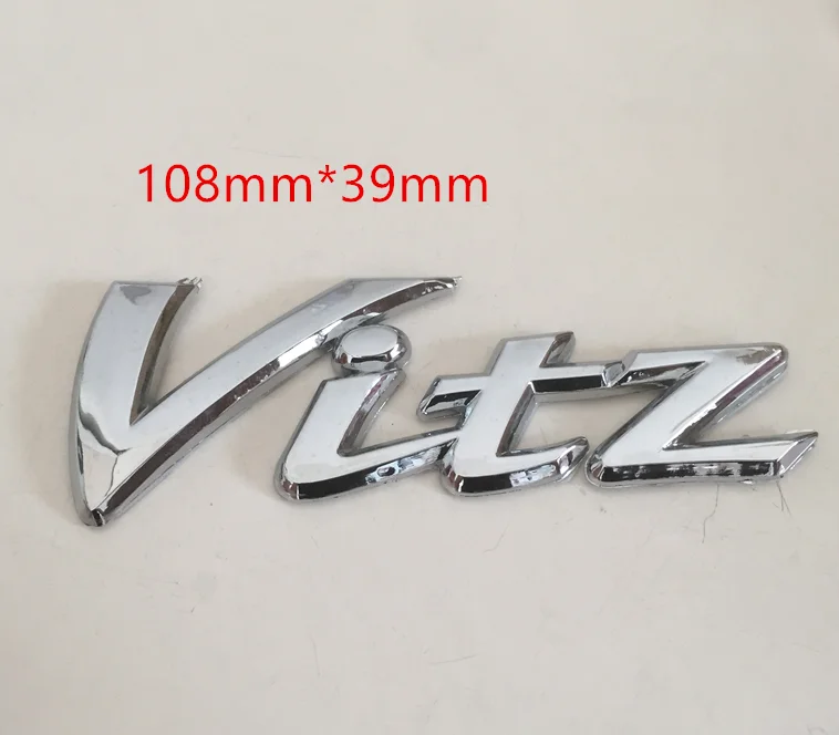 1pcs 3D ABS Vitz car Letter Rear Tail trunk Decals Emblem badge sticker Decal Car styling auto Accessories