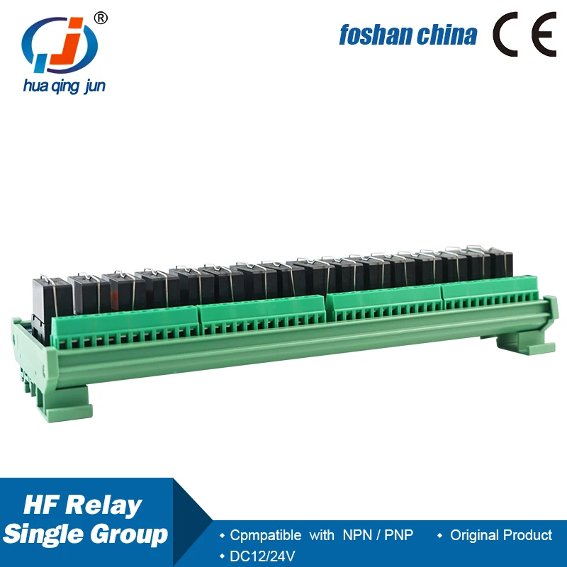 16-Channel 1NO 1NC 5 Pins 12VDC 24VDC JQX-115F Electromagnetic Relays Hongfa Relay Module for Industrial Automation Control