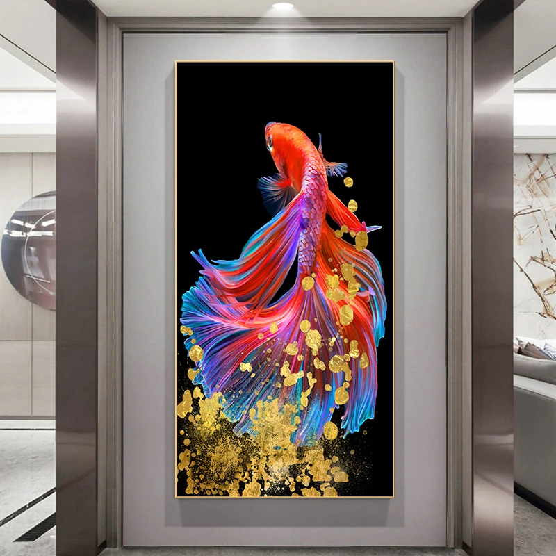 

GATYZTORY 60*120cm large size Painting by numbers gold fish Pictures for the home Paintings on the wall