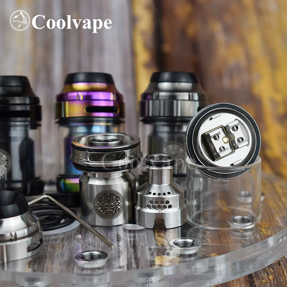 Coolvape ゼウス RTA 3.5 ミリリットル/4.5 ミリリットルベースゼウスメッシュ RTA タンクデッキデュアルコイル 316ss ベイプタンク RTA ベイパーアトマイザー