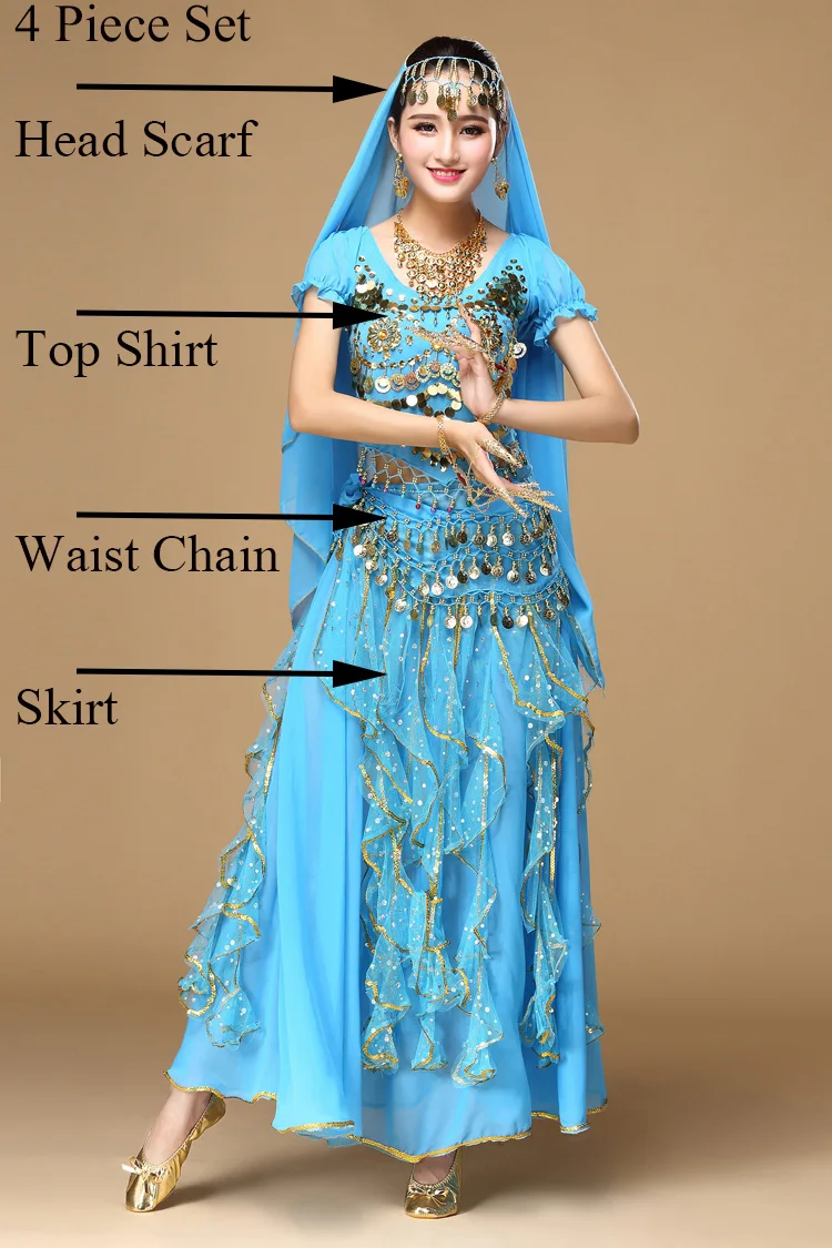 Belly Dancing Costumes For Women Bollywood Indian Dance Costume Adult Oriental Belly Dance Dress Stage Performance Clothing Suit