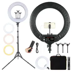 Fusitu FT-54 21 Inch LED Ring Light Photographic Lighting 2700-6500K Fill Lamp With Remote And Tripod For Photo Studio Makeup