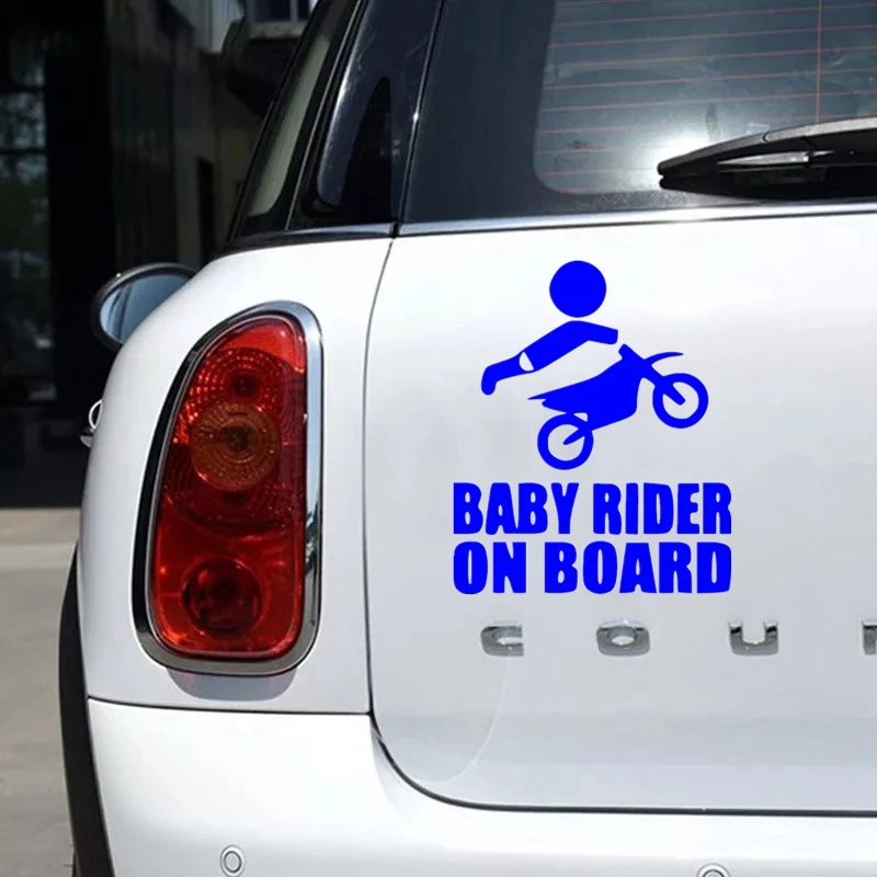 CK20119#15x18cm Baby Rider on Board Funny Vinyl Car Sticker Waterproof Car Decal Stickers on Car Truck Bumper Rear Window view 6