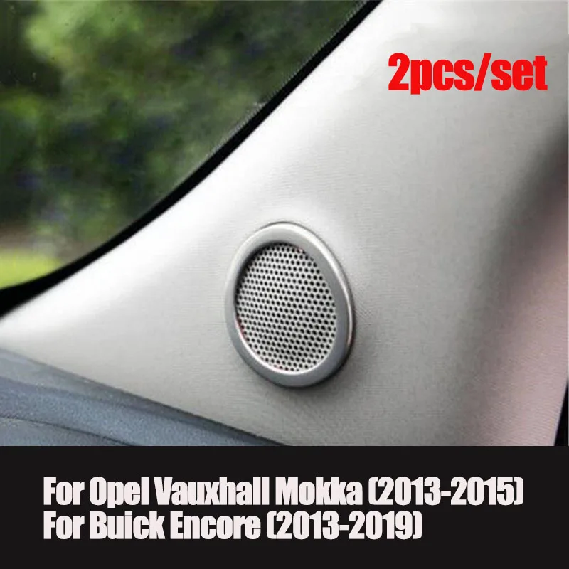 2pcs Car Accessories Speaker Audio Ring Sides Decoration Trim Cover For Opel Vauxhall Mokka 2013-2015/For Buick Encore 2013-2019