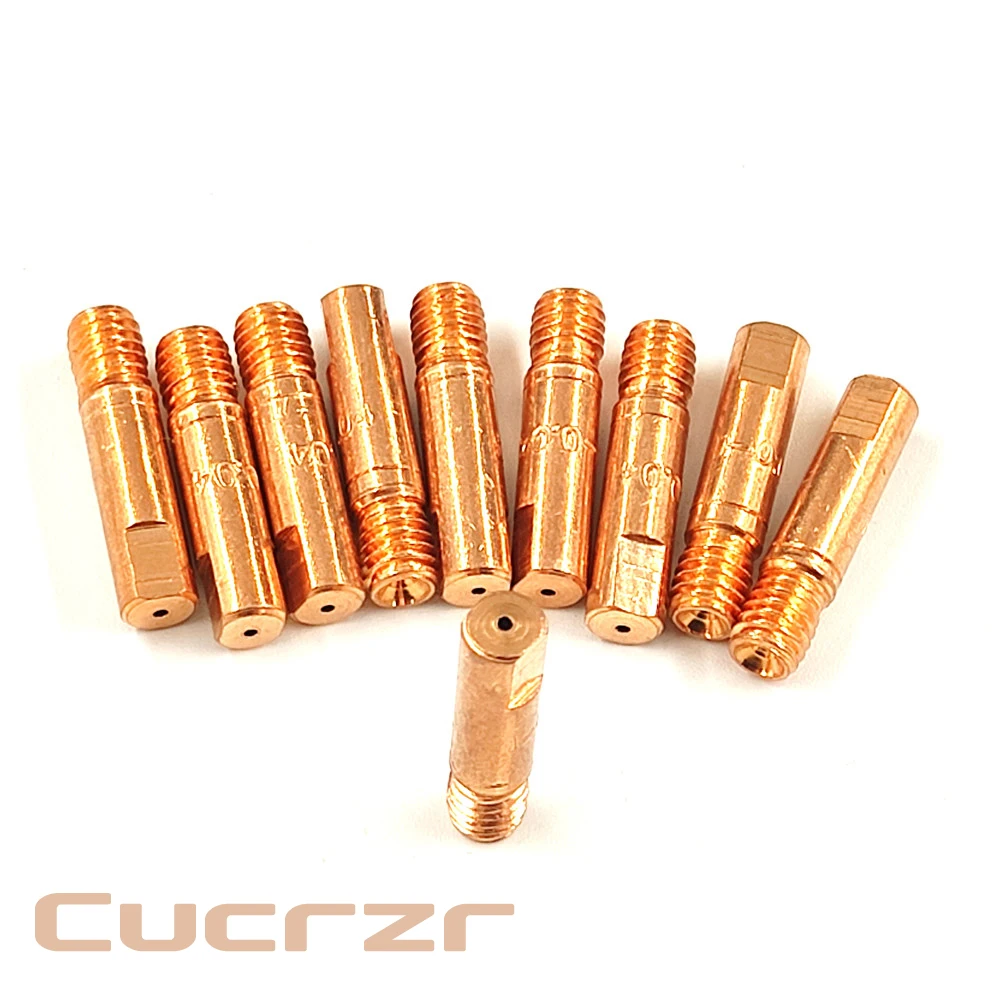 15AK Contact Tip CuCrZr/E-cu MIG Torch/Gun Consumables 0.6 0.8 0.9 1.0 1.2mm M6x25mm Welding Tips for MIG MAG Welding Torch