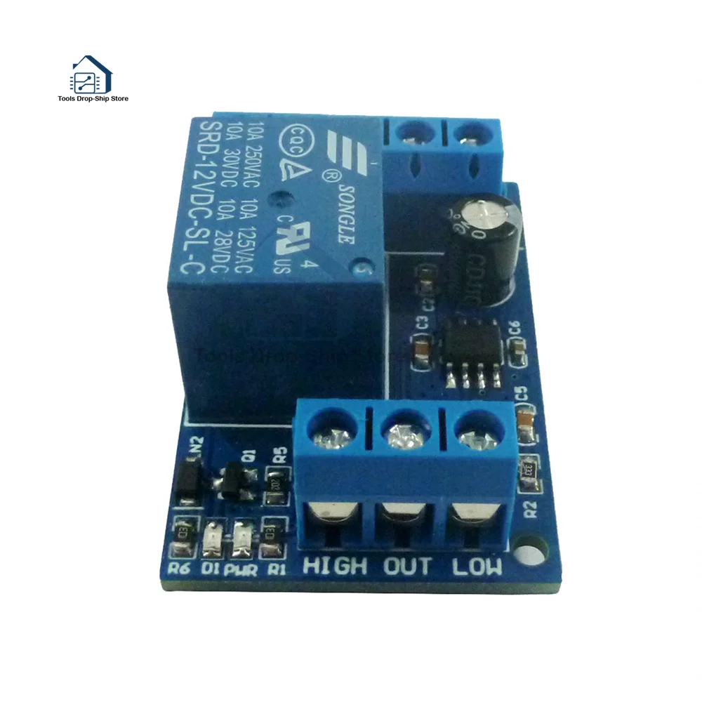 Imagem -05 - Bomba Despeje Água Controlador Automático dc 12v Sensor de Nível Líquido Interruptor Relé Módulo para o Tanque de Peixes do Motor Waterhouse Irriga em