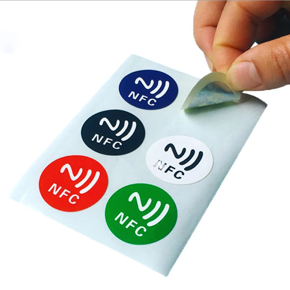 6pcs/lot NFC Tags Stickers NFC213 Label Rfid Tag Card Adhesive Key Tags llaveros llavero Token Patrol