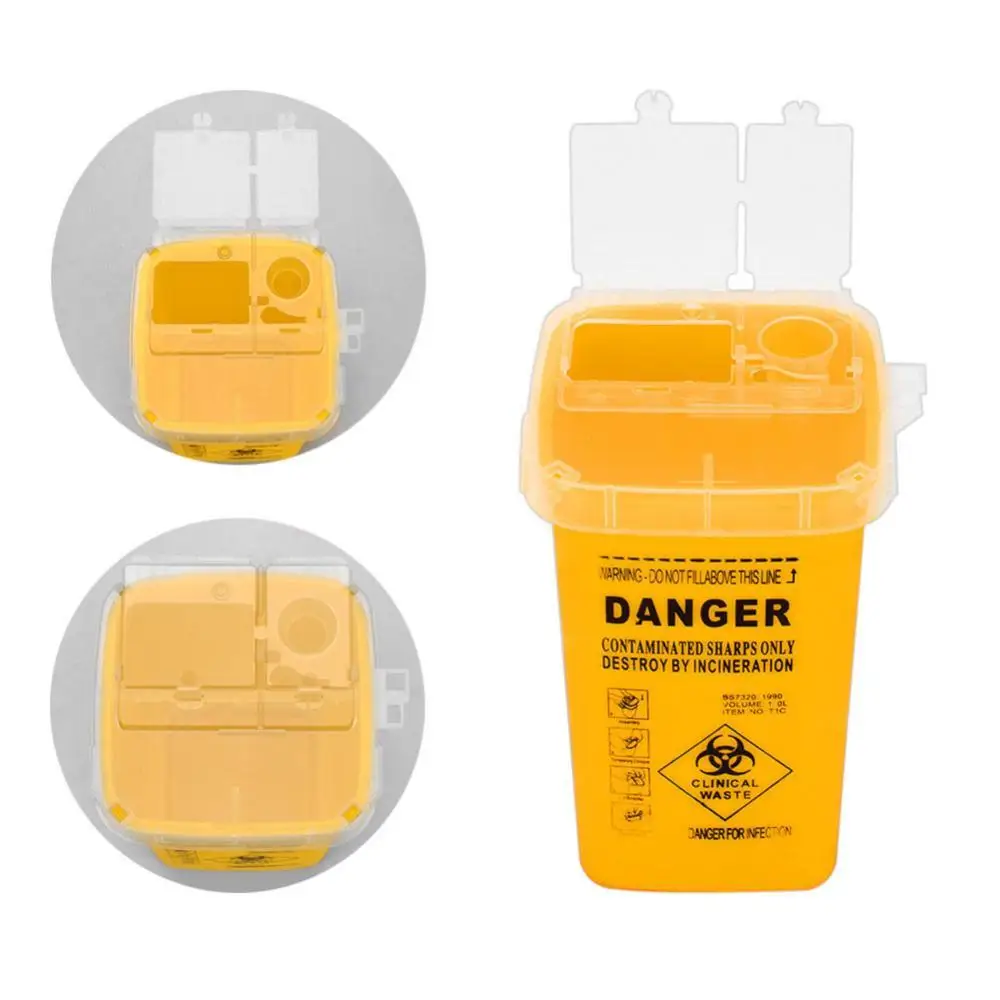 

Tattoo Trash Storage Bucket Needle Sharps Danger Biohazard Collection Box Garbage Container