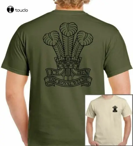 Royal Welsh T-Shirt British Army Forces Infantry R Beret Cap Badge Tee Top