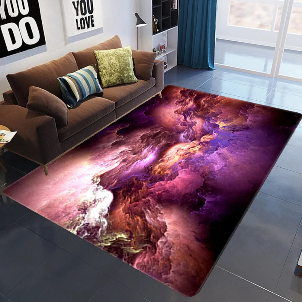 

Nodic Abstract Design Soft Carpet Pink Cloud Layer 3D Printing Large Carpets For Living Room Bedroom Area Rugs Baby Crawling Mat