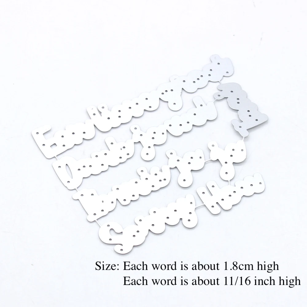 Kscrapcraft Dutch Words metalowe wykrojniki szablony do scrapbookingu dekoracyjne wytłaczanie kartki DIY