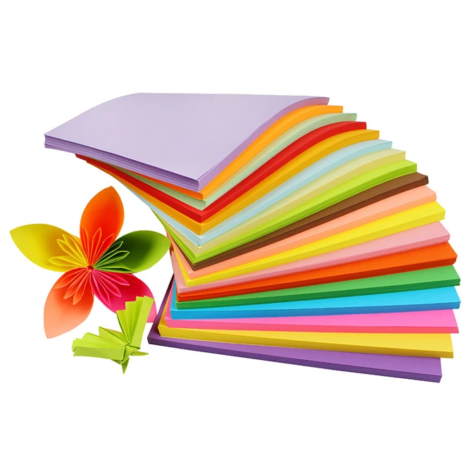 DHL 1000pcs 210*297mm A4 Origami Paper Kid DIY Handmade Coloured Folded Craft Paper Scrapbooking Decoration Arts Material