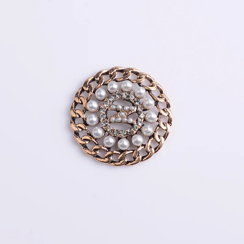 5 Pcs/Lot Rhinestone Pearl Flower Plate Diamond Button Jewelry Scarf  For Hair Accessories Sewing Decorative Clothing Coat