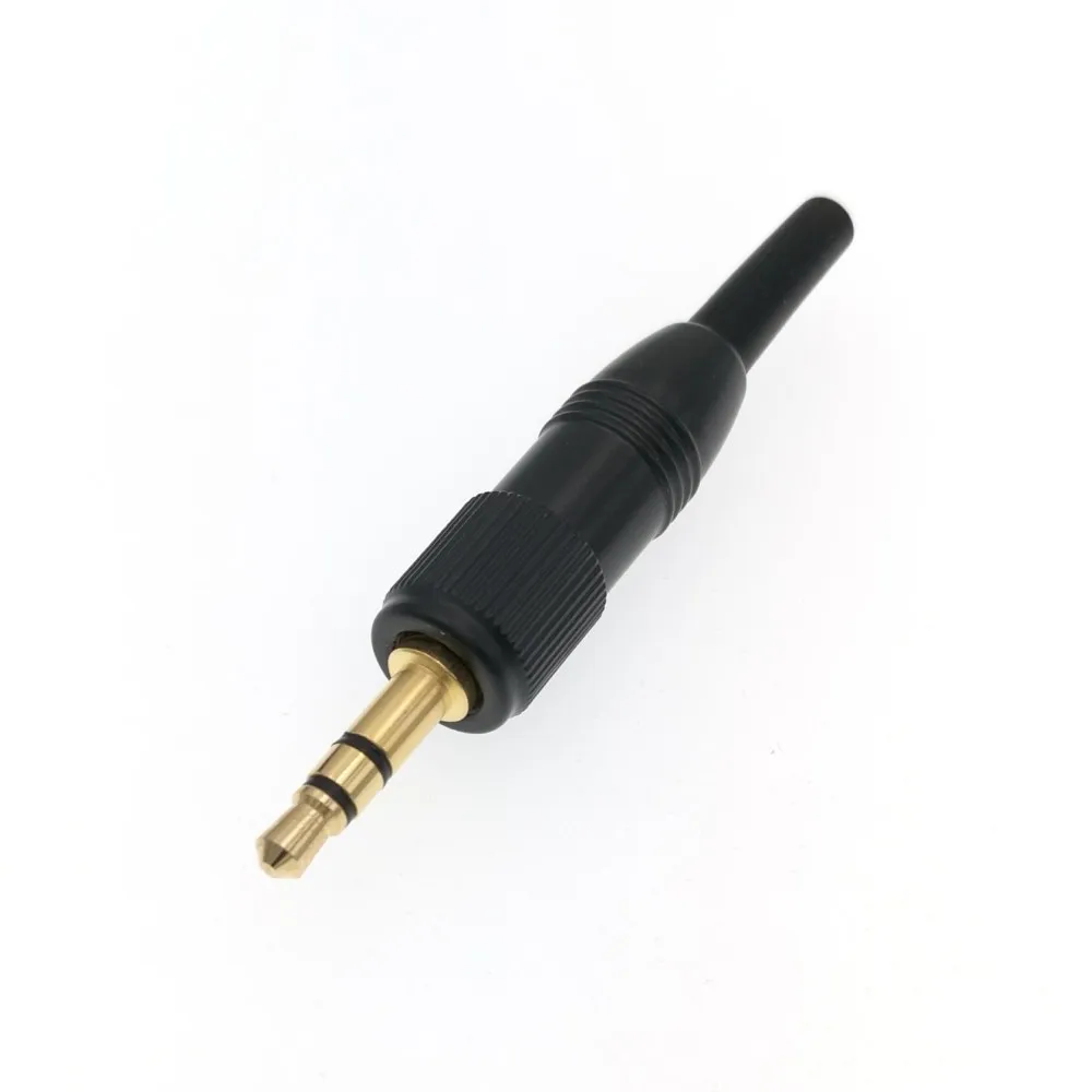 10 szt. Czarny złącze blokady Audio 3.5mm 1/8 \'\'z blokadą śruba radia do przejściówka Adapter zamiennych do mikrofonu Sennheiser Sony Nady Audio2000S