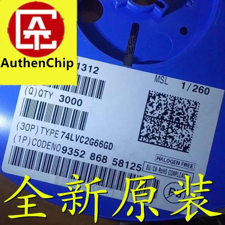 

10pcs 100% orginal new in stock 74LVC2G66GD silk screen V66 package XSON-8 bidirectional switch chip