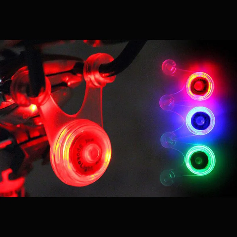 Lampu Sepeda Silikon Tahan Air Lampu Peringatan Keamanan Flash LED Aksesori Lampu Rel Belakang Depan Sepeda