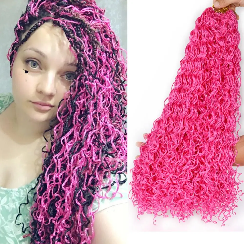 

Mtmei Hair Green ZiZi Braids Hair 20" 48Strands Box Braids Crochet Hair Grey Purple Pink Blonde Curly Braiding Hair Extensions