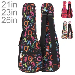 21 / 23 / 26 zoll Tragbare Ukulele Tasche 3 Arten Durable 10mm Schwamm Soft Case Gig Ukulele Mini gitarre Wasserdichte Rucksack