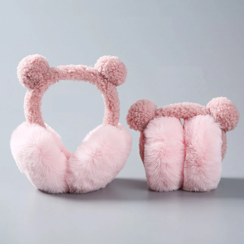 ฤดูหนาวกบ Earmuffs เด็กพับการ์ตูนน่ารัก Plush Fur Earmuffs เด็ก Earmuffs Warm ตลกหูฟังสำหรับเด็กคริสต์มาสของขวัญ