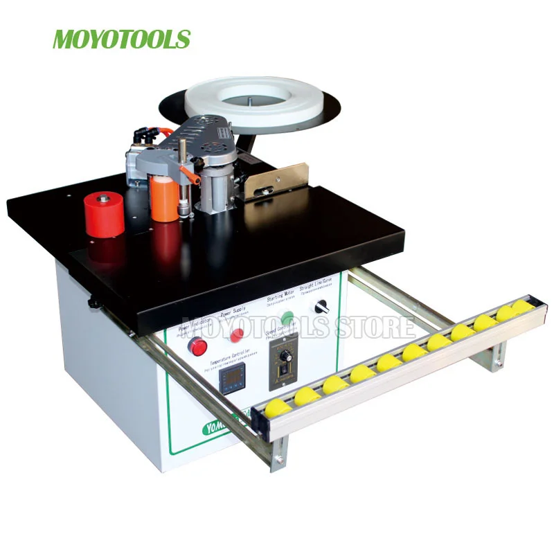 Mini Edge Banding Machine straight & curve Automatic strip Break Cutting Double Side Glue Cabinet Wood Edge Bander